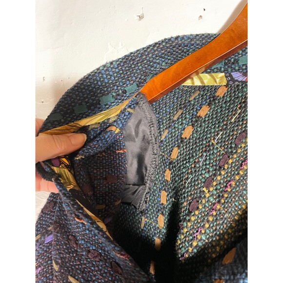 B. Jane Doub Handwoven Jacket Large Multicolor Art to Wear Fiber Knit Button - Picture 15 of 15